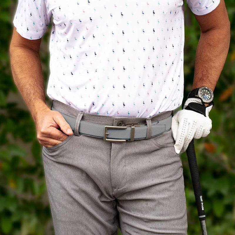 Nexbelt: Men's Neubelt Vegan Series Ratchet Golf Belt - Grey 1.38" [35mm]