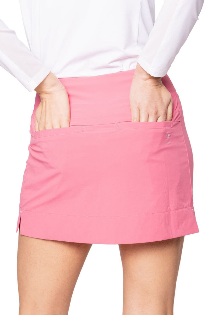 Golftini: Women's Be An Athlete Tech Pull On Skort - Nantucket Pink