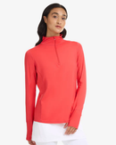BloqUV: Women's UPF 50 Relaxed Mock Zip Top (3002) - Lava Red