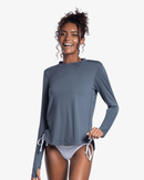 BloqUV: Women's UPF 50 Relaxed Scalloped Top (2015) - Smoke Clothing