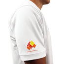 Golf Knickers: Mens Argyle Utopia Golf Shirt - 5A: Red/Orange/Yellow Clothing