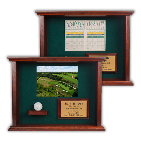 Eureka Golf: Ball & Photo/Scorecard Shadow Box