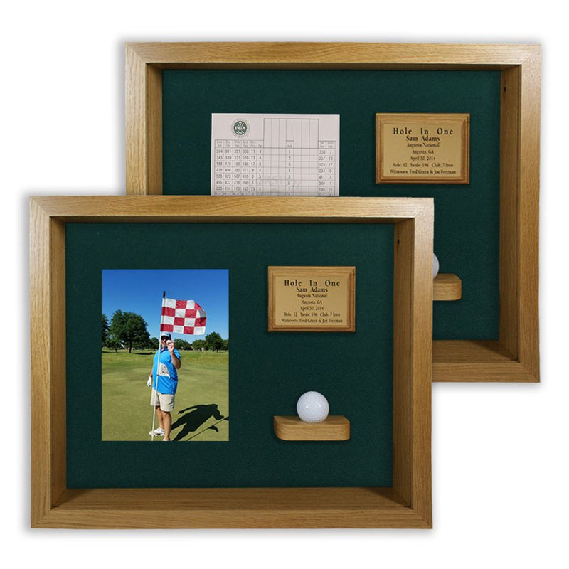 Eureka Golf: Hole In One Ball & Vertical Photo/Scorecard Shadow Box - Eagle