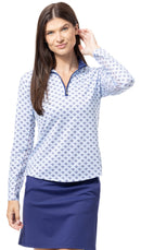 SanSoleil: Ladies UPF 50 SolCool Long Sleeve Zip Mock - 900463
