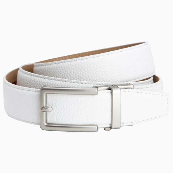 Nexbelt: Men's Neubelt Vegan Series Ratchet Golf Belt - White 1.38" [35mm]