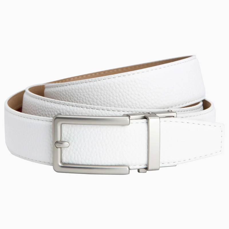 Nexbelt: Men's Neubelt Vegan Series Ratchet Golf Belt - White 1.38" [35mm]