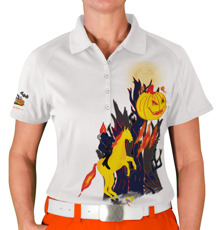 Golf Knickers: Women's Halloween Golf Shirt - Headless Horseman