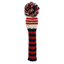 Sunfish: Knit Wool Headcover (Driver, Fairway, Hybrid, or Set) - Navy Red and White Multi Stripe