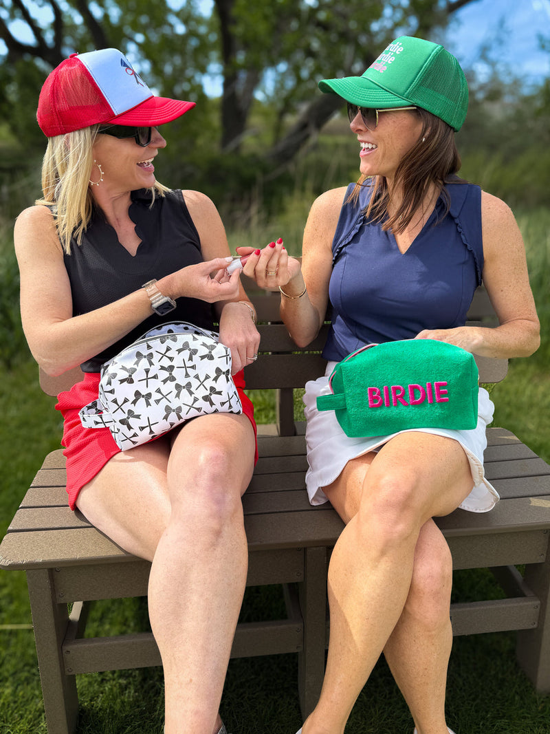 Sassy Caddy: Women's Accessories Pouch - Bows and Tees