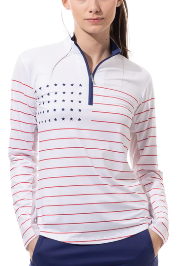 SanSoleil: Ladies UPF 50 SolCool Zip Mock - 900463