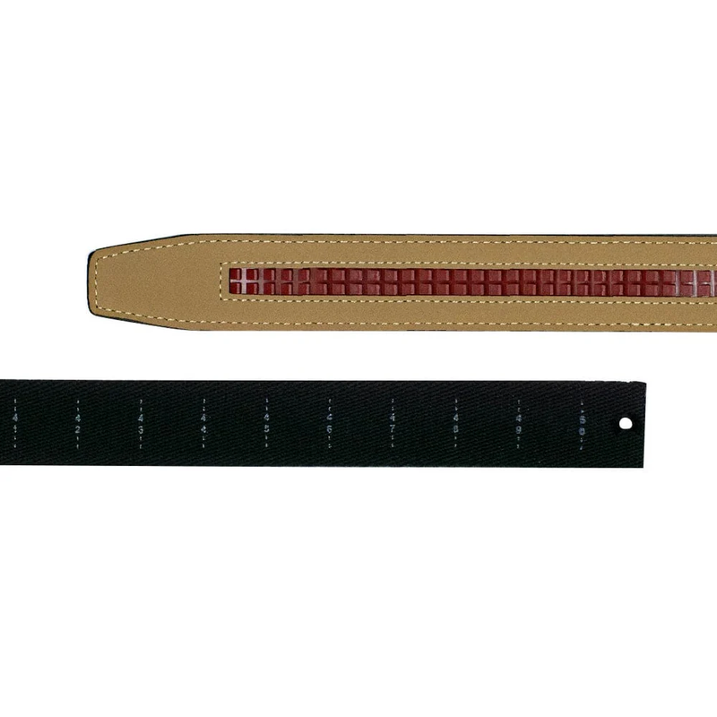 Nexbelt: Men's Hampton Ribbon Ratchet Golf Belt - Hampton Texas Flag 1.38" [35mm]