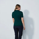 Daily Sports: Women's Madelene Cable Knit Short Sleeve Polo Shirt - Nori Green Shirts & Tops