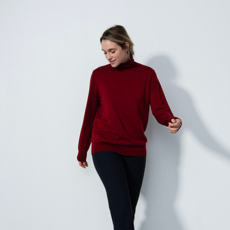 Daily Sports: Women's Boston Roll Neck Sweater - Umbria Red