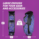 Taboo Fashions: Ladies 14 Way Resort Collection Golf Cart - Blue Sugar Skulls