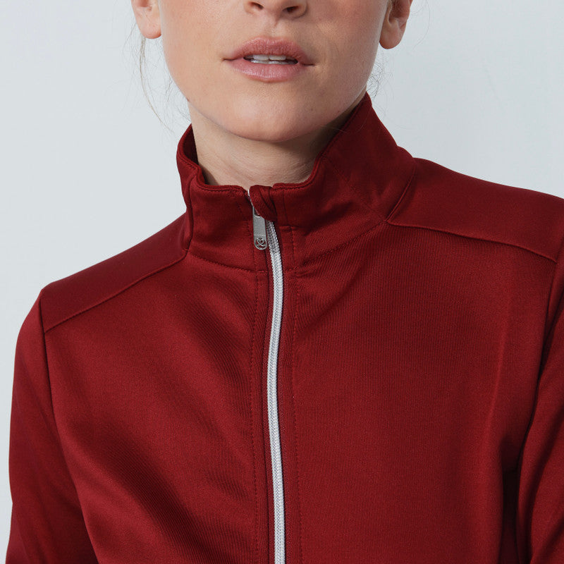 Daily Sports: Women's Cholet Full Zip Midlayer Long Sleeve Top - Umbria Red