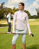 BloqUV: Women's UPF 50 Relaxed Mock Zip Top (3002) - Lavender