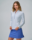 Fairway & Greene: Women's Cat Long Sleeve Zip Polo