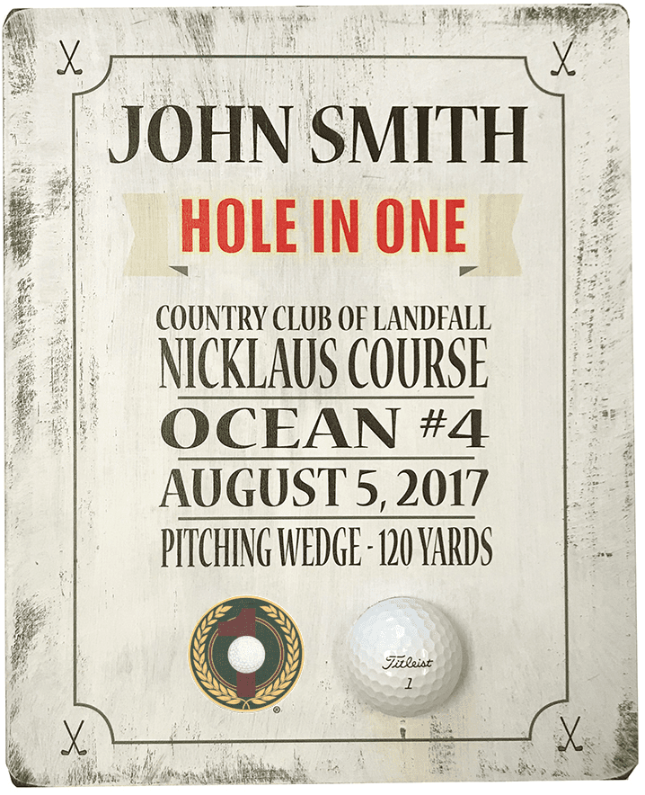 Eureka Golf: Rustic Hole-In-One Award