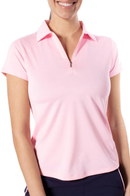 Golftini: Women's Short Sleeve Zip Stretch Polo