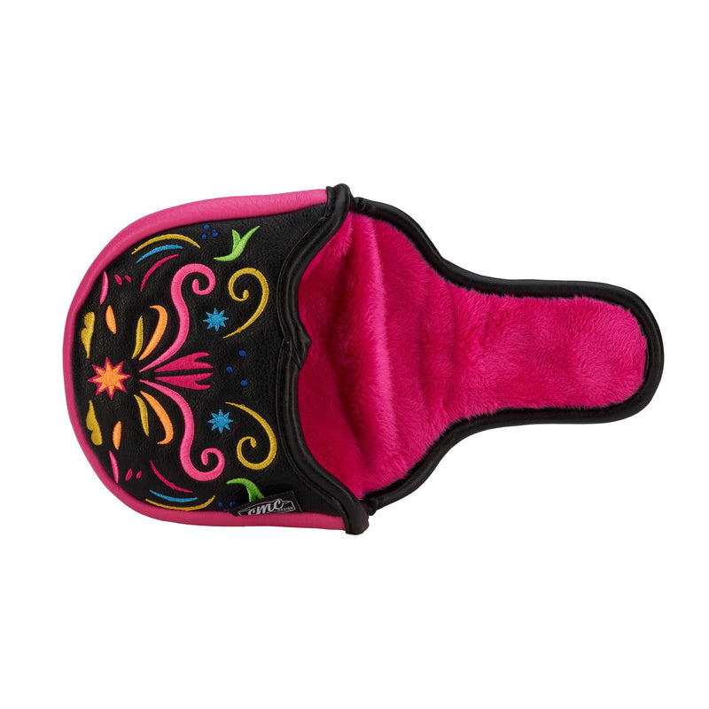 CMC Design: Mallet Putter Cover - Sugar Skull "Neon"