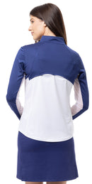 SanSoleil: Ladies UPF 50 SunGlow L/S Zip Mock - 900436