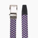 Nexbelt: Men's Braided Ratchet Golf Belt - Purple, Silver & Black 1 3.8" [35mm]