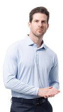 SanSoleil: Men's UPF 50 SolMelanage Ice Mini Stripe Polo - 900841MM