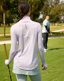 BloqUV: Women's UPF 50 Relaxed Mock Zip Top (3002) - Lavender