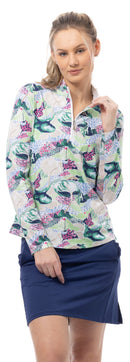 SanSoleil: Ladies UPF 50 SolCool Long Sleeve Zip Mock - 900463