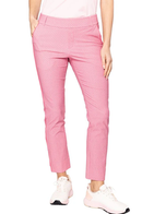 Golftini: Women's Printed Pull-On Stretch Ankle Pant - Nantucket Pink