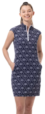 SanSoleil: Ladies UPF 50 SolStyle Cool ICE Sleeveless Zip Mock Dress - 900722I