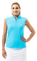 SanSoleil: Ladies UPF 50 SolTek Lux Sleeveless Solid Mock - 900627