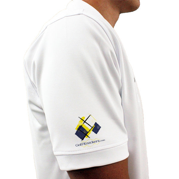Golf Knickers: Mens Argyle Utopia Golf Shirt - 5Z: Yellow/Navy/White
