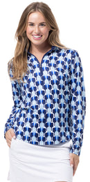 SanSoleil: Ladies UPF 50 SolCool Long Sleeve Zip Mock - 900463