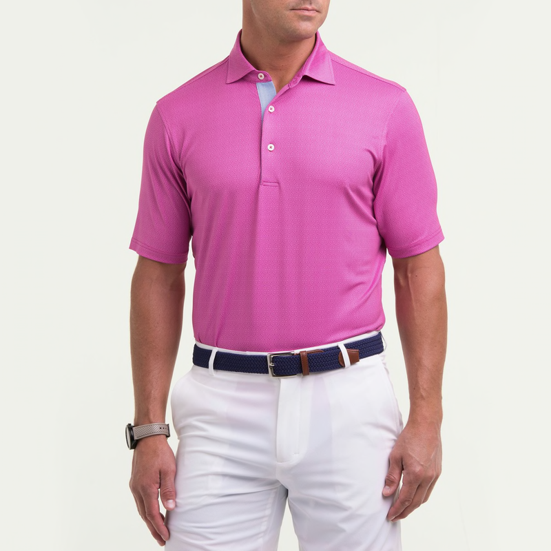 Fairway & Greene: Men's Art Deco Print Jersey Polo