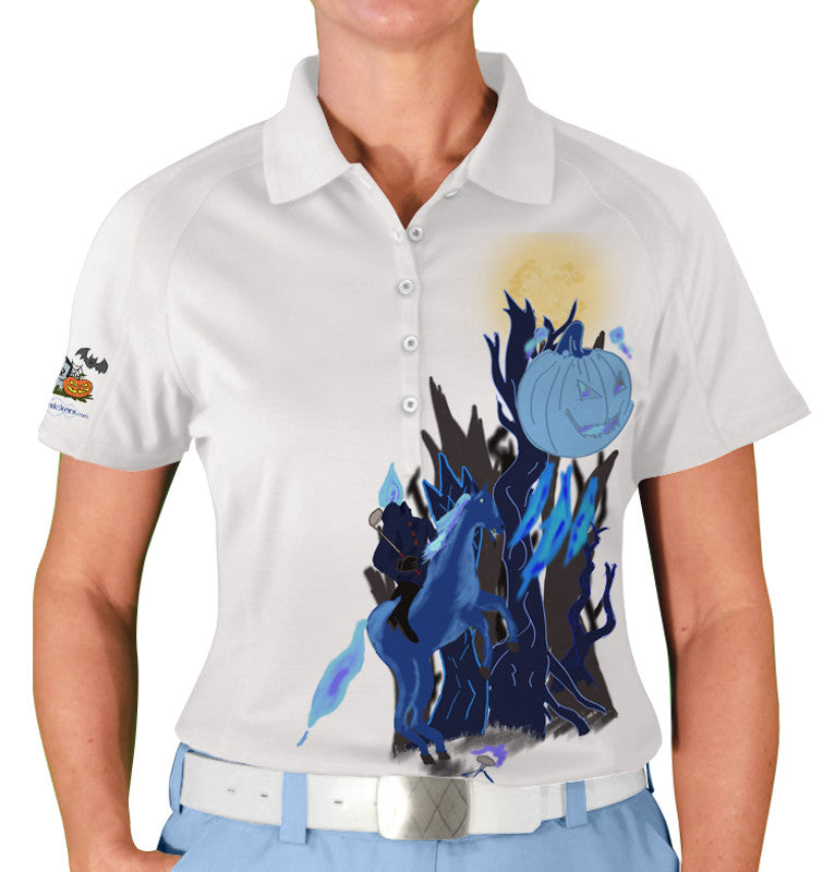 Golf Knickers: Women's Halloween Golf Shirt - Headless Horseman