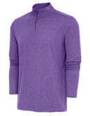 Antigua: Men's Essentials 1/4 Zip Pullover - DkPurpleHeather Hunk 104958 Clothing