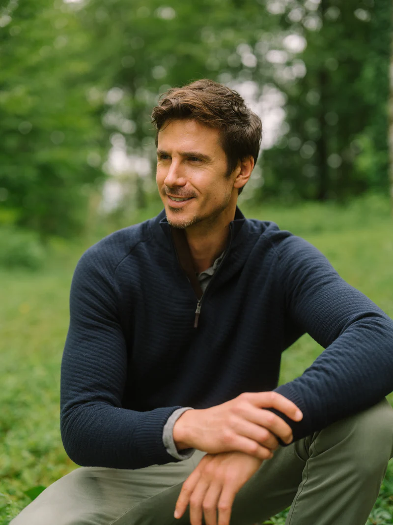 B.Draddy: Men's Quarter Zip Sweater - The Marsay