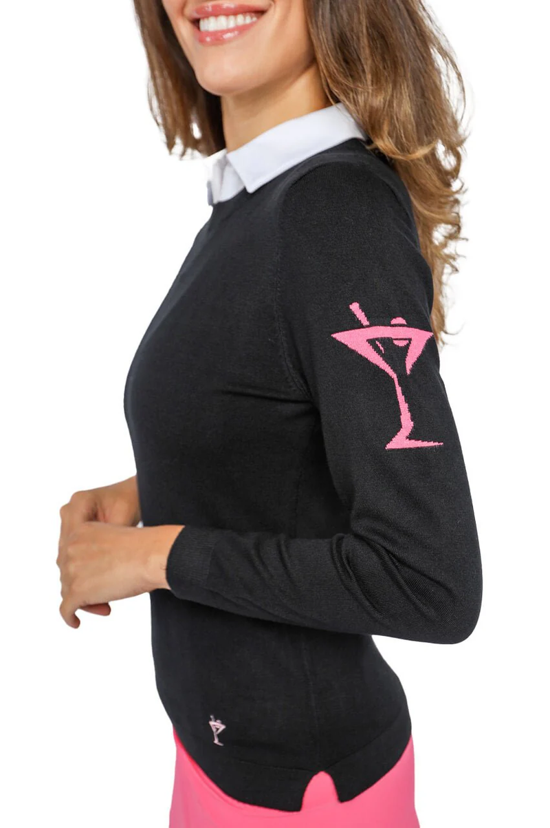 Golftini: Women's Crewneck Sweater - Martini