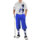 Golf Knickers: Mens Argyle Utopia Golf Shirt - QQ: Royal/Black/White Clothing