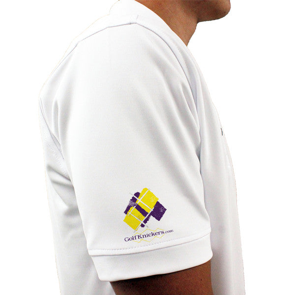 Golf Knickers: Mens Argyle Utopia Golf Shirt -  JJ: Purple/Yellow