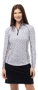 SanSoleil: Ladies UPF 50 SolCool Mock w/ Piping - 900445P Clothing