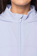 Golftini: Women's Be An Athlete Hooded Jacket - Seersucker Blue