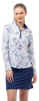 SanSoleil: Ladies UPF 50 SolCool Long Sleeve Zip Mock - 900463