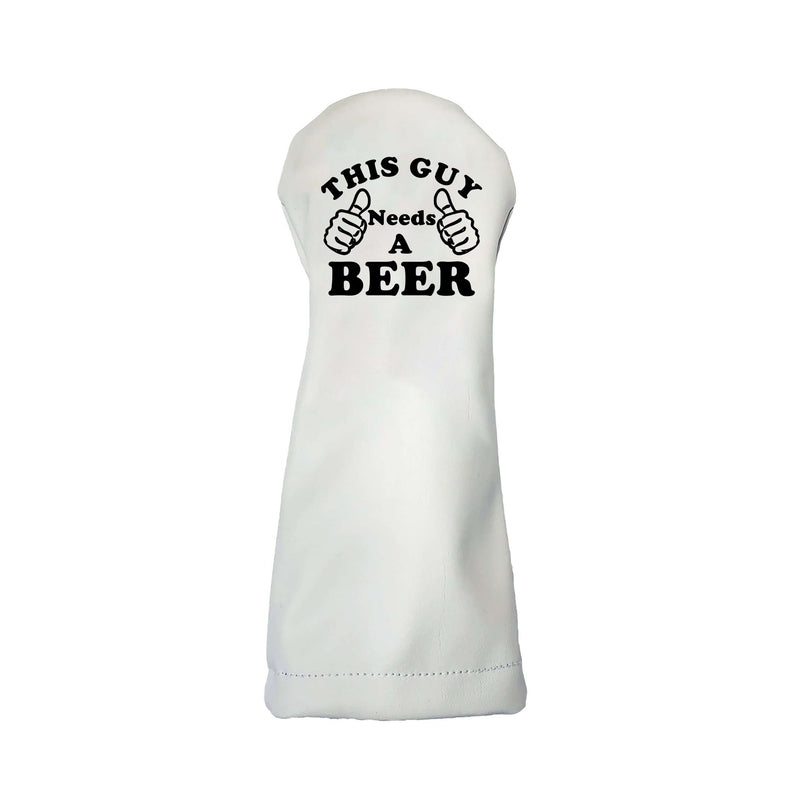 Sunfish: Duraleather Headcover (Driver, Fairway, Hybrid, or Set) - This Guy Needs a Beer