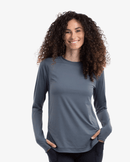 BloqUV: Women's UPF 50 Relaxed Scalloped Top (2015) - Smoke Clothing