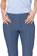 Golftini: Women's Pull-On Stretch Ankle Pant - Blue Swirl