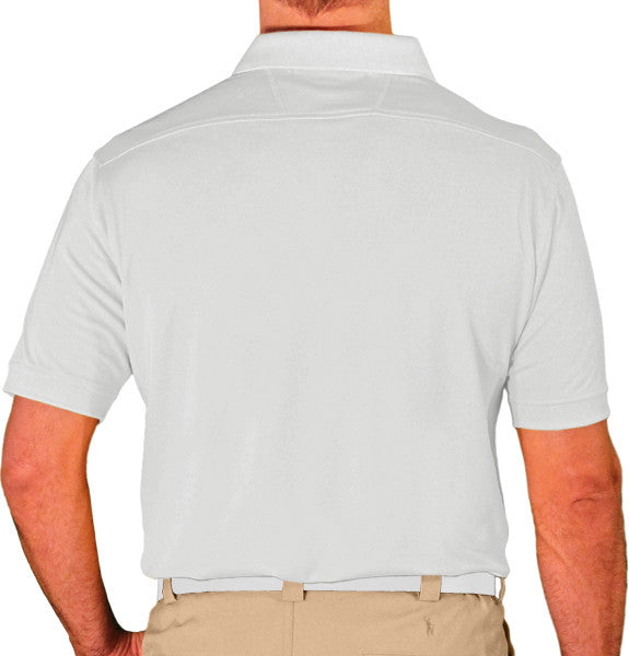 Golf Knickers: Mens Argyle Utopia Golf Shirt - GGG: Khaki/White