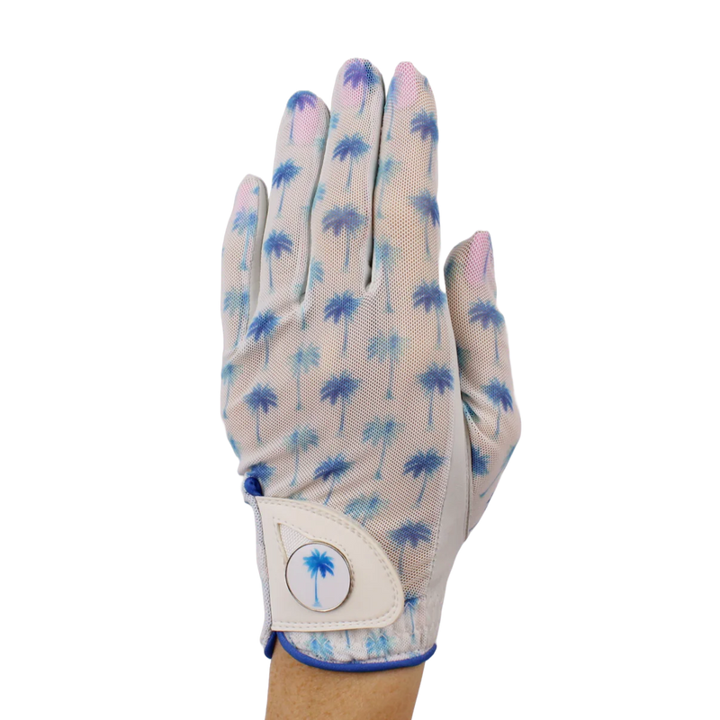 Hard Candy - Women's X Golf Glove - Blue Palm Tree (Left Hand)