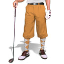 Golf Knickers: Mens 'Par 3' Microfiber Golf Knickers - Gold
